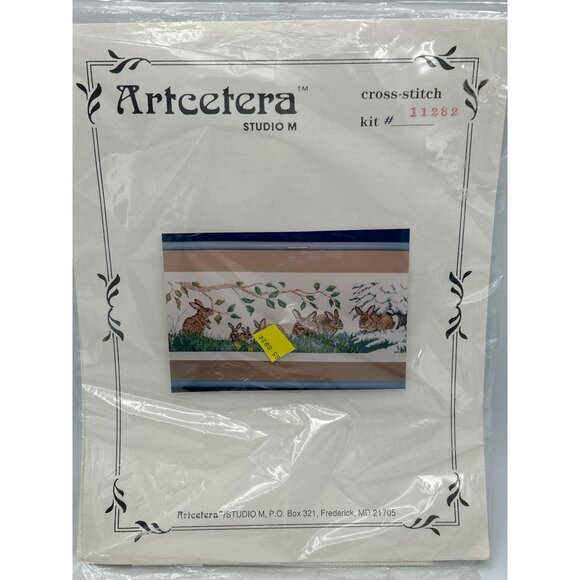 Artcetera Studio M Cross-Stitch Kit Bunnies #11282 Four Seasons Rabbits Design - Picture 1 of 4